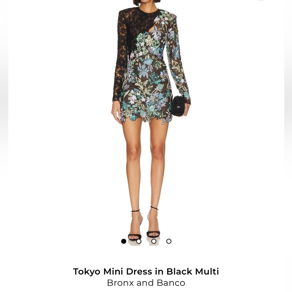 Bronx and Banco Tokyo Mini Dress in Black Multi SZ Small